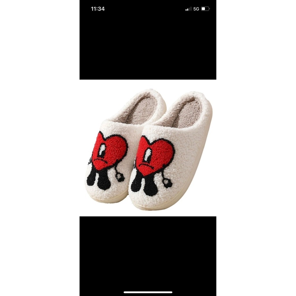 Red Bad Bunny Slippers